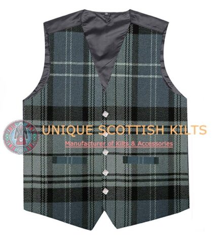 Hamilton Grey Tartan Waistcoat Kilt Vest