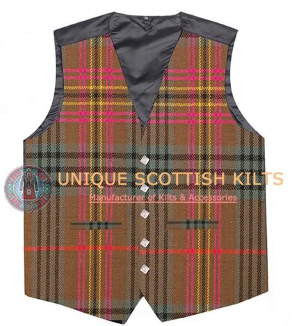 Kennedy Weathered Tartan Waistcoat Kilt Vest