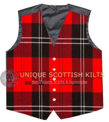 Ramsey Red tartan Waistcoat Kilt Vest