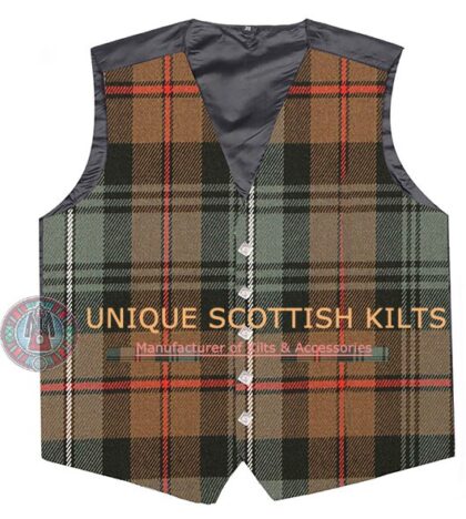 Robertson Hunting Weathered tartan Waistcoat Kilt Vest