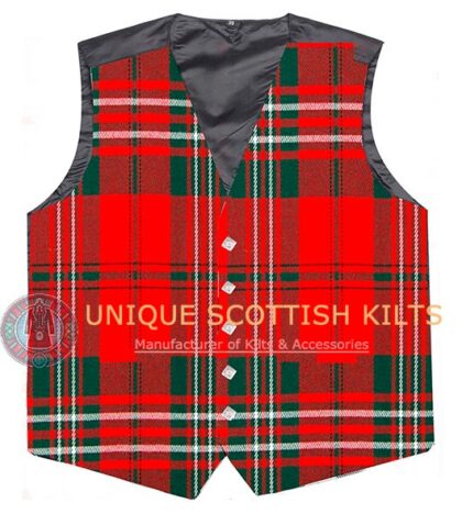 Scott Red  tartan Waistcoat Kilt Vest