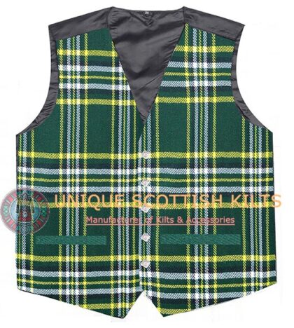 St Patrick Tartan Waistcoat Kilt Vest