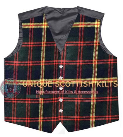 US Marine Corps Tartan Waistcoat Kilt Vest