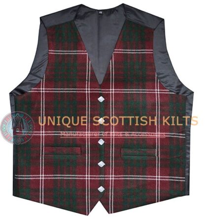 Clan Crawford Tartan Waistcoat Kilt Vest