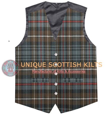 Mackenzie Weathered Tartan Waistcoat Kilt Vest
