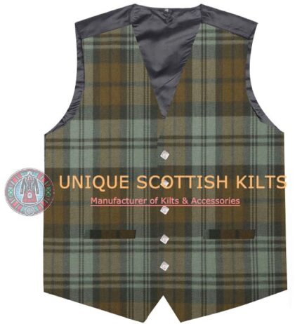 Black Watch Weathered Tartan Waistcoat Kilt Vest