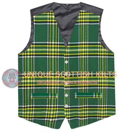Irish Tartan Waistcoat Kilt Vest