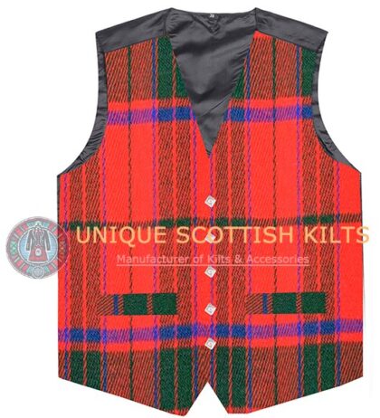 Scottish Rose Tartan Waistcoat Kilt Vest