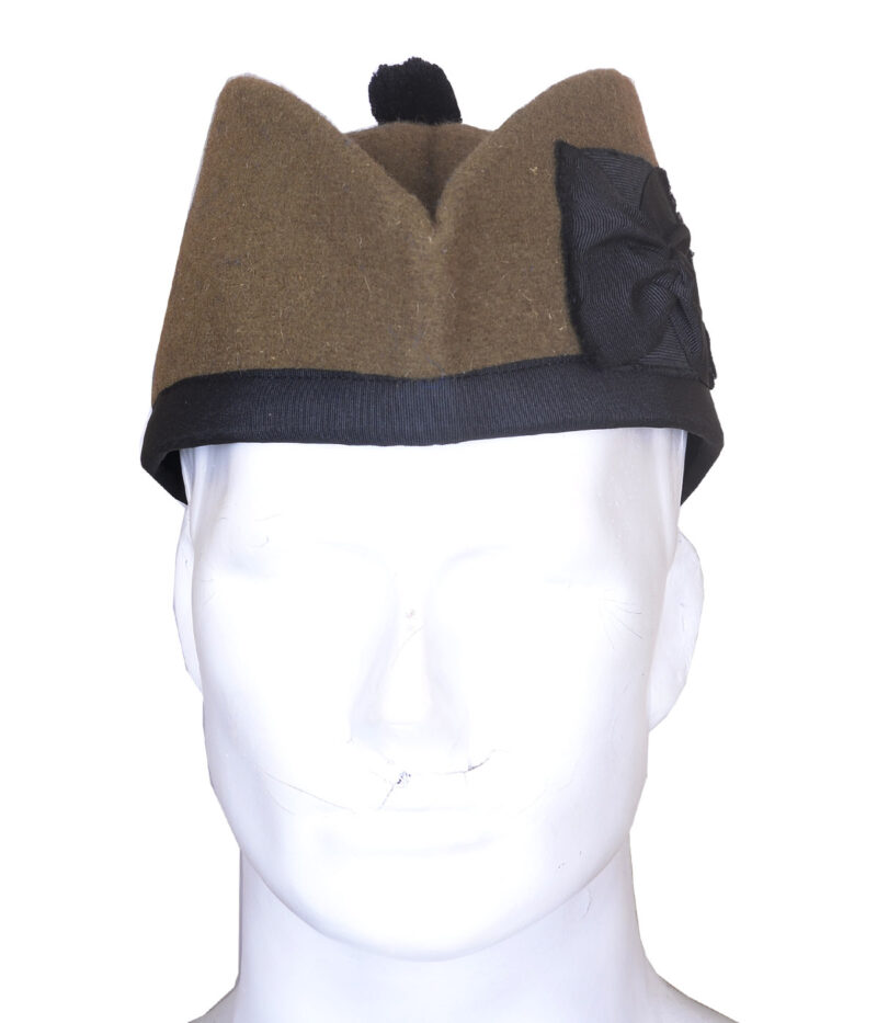 Glengarry Bonnet Scottish Military Piper Cap Tan Wool Hat - Image 2