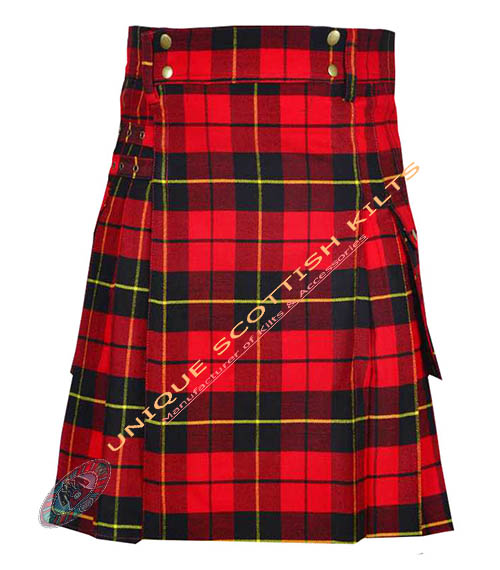 Wallace Tartan Utility Kilt With Adjustable Buckles - Image 2