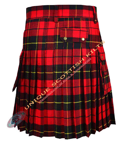 Wallace Tartan Utility Kilt With Adjustable Buckles - Image 4
