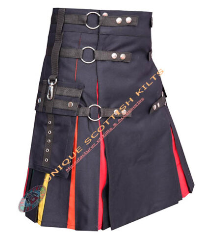 Handmade Rainbow Hybrid Pride Kilt LGBT Gay Kilt, Gothic Utility Kilts