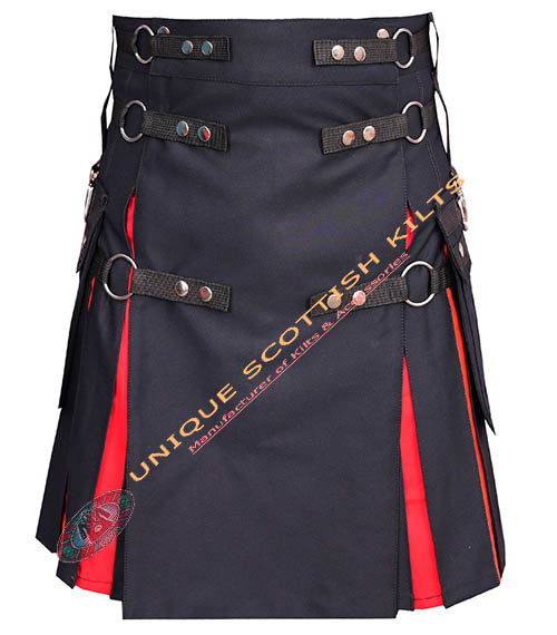Handmade Rainbow Hybrid Pride Kilt LGBT Gay Kilt, Gothic Utility Kilts - Image 2