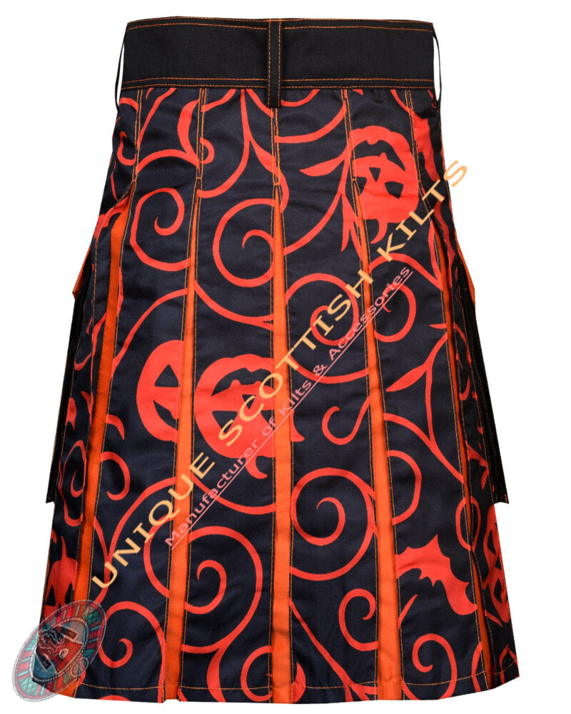 Handmade Halloween Utility Kilt With Adjustable Silver Buckles - Image 4