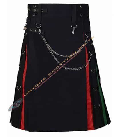 LGBT Gothic Kilt Gay Pride Utility Hybrid Rainbow Kilts