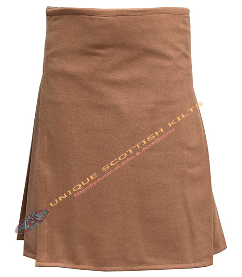 2 Handmade Traditional 8 Yard Khaki Wool Kilt - Image 3