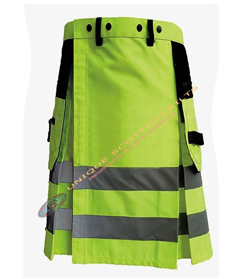 4 Handmade Firefighter High Visibility Cotton Fire Department Utility Kilt - Image 2