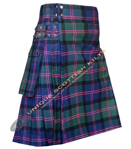 blair ancient tartan utility kilt with adjustable buckles