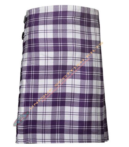 erskine purple tartan 8 yard kilt