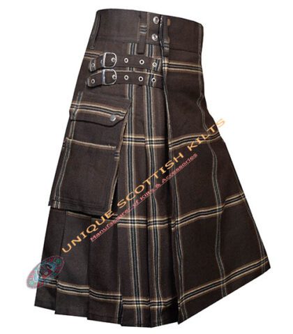 eternity tartan utility kilt with adjustable buckles