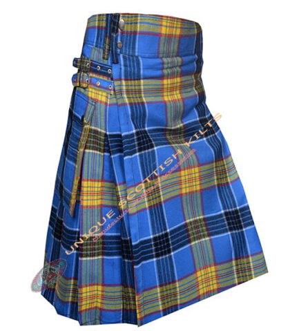 laing dress tartan utility kilt with adjustable buckles