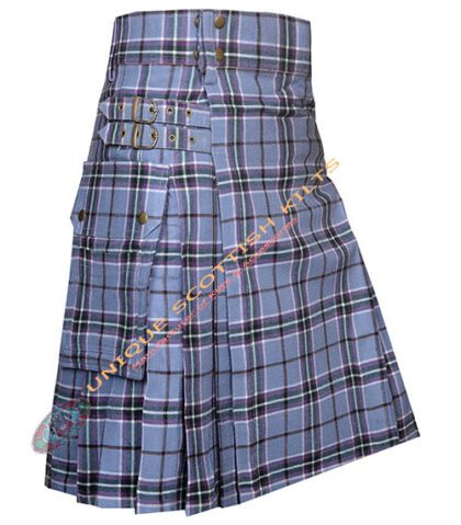 scot ancient tartan utility kilt with adjustable buckles