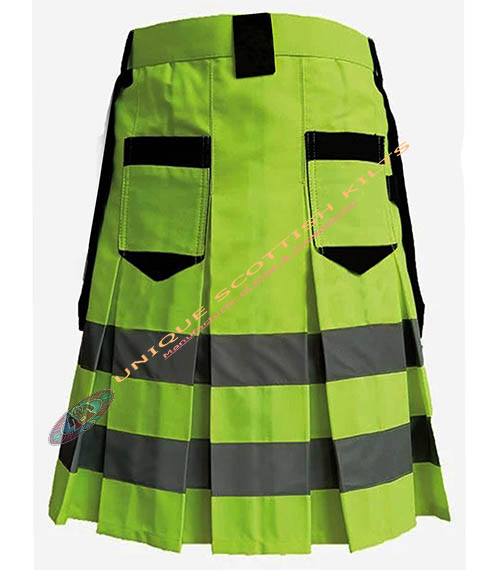 6 Handmade Firefighter High Visibility Cotton Fire Department Utility Kilt - Image 3