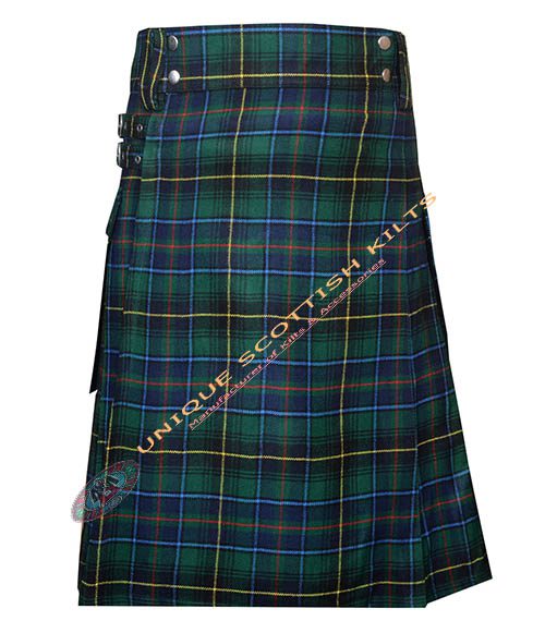 laing dress tartan utility kilt with adjustable buckles