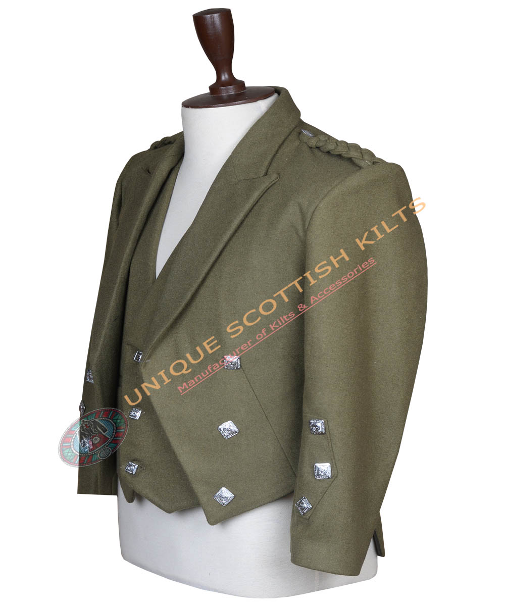 prince charlie kilt coat lowed green wool prince charlie kilt coat lowed green wool