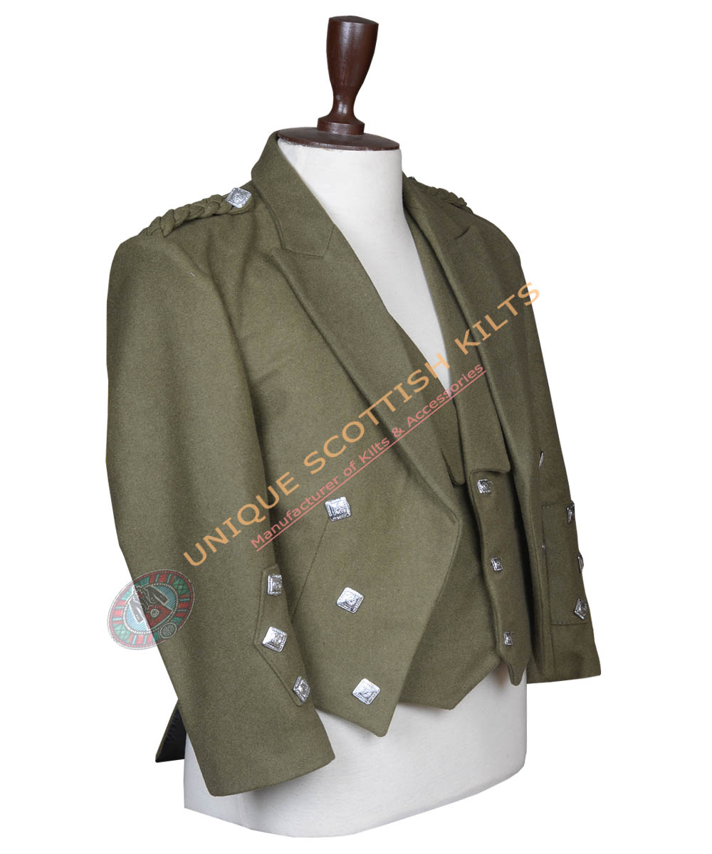 prince charlie kilt coat lowed green wool prince charlie kilt coat lowed green wool