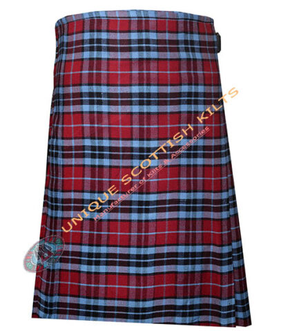 clan thompson red modern tartan 8 yard kilt