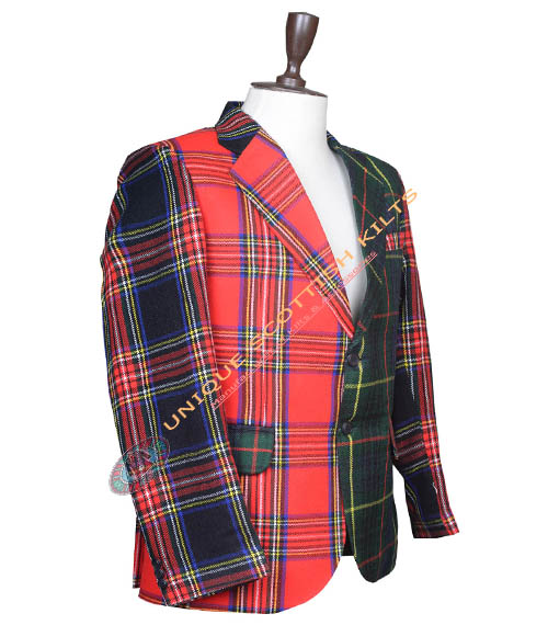 tartan jacket royal stewart modern tartan coat tartan jacket royal stewart modern tartan coat