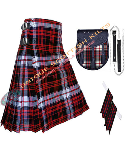 macdonald dress tartan 8 yard kilt 3 pcs deal