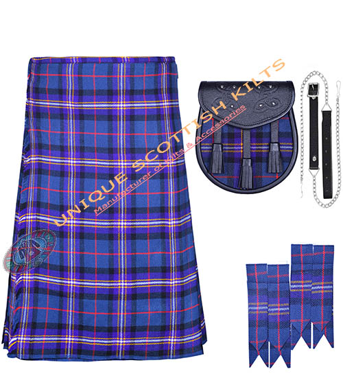 masonic tartan 8 yard kilt 3 pcs deal