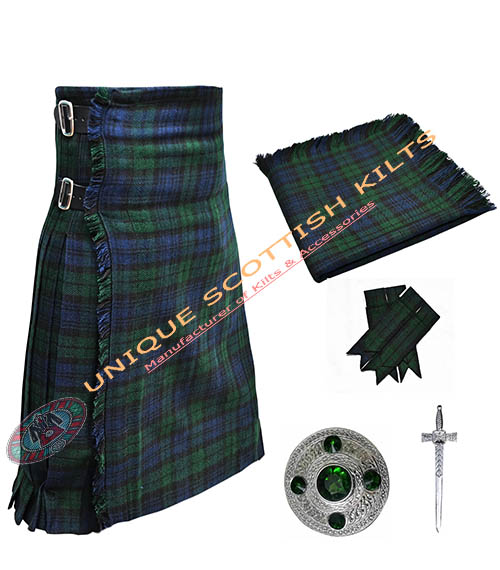 black stewart tartan 8 yard kilt black stewart tartan 8 yard kilt