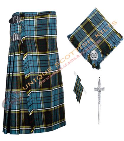 american patriot tartan 8 yard kilt 5 pcs deal