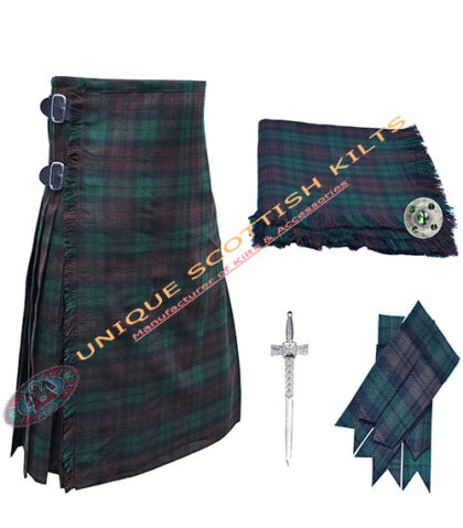 blue douglas tartan 8 yard kilt