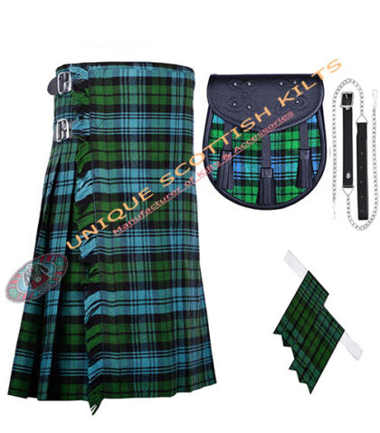 campbell ancient tartan 8 yard kilt 3 pcs deal