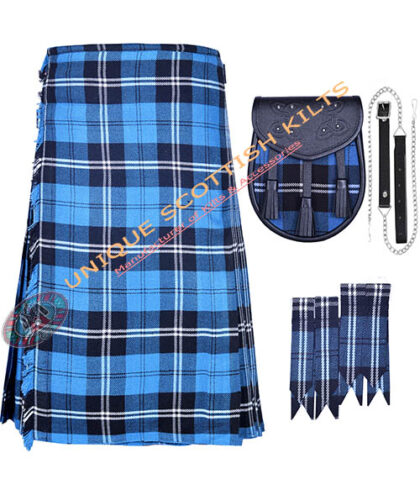 masonic tartan 8 yard kilt 3 pcs deal