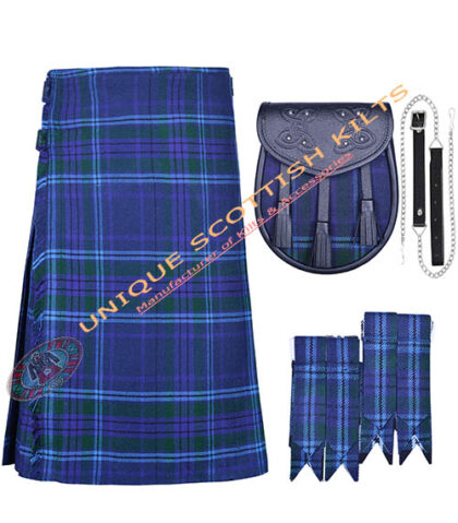 spirit of scotland tartan 8 yard kilt 3 pcs deal