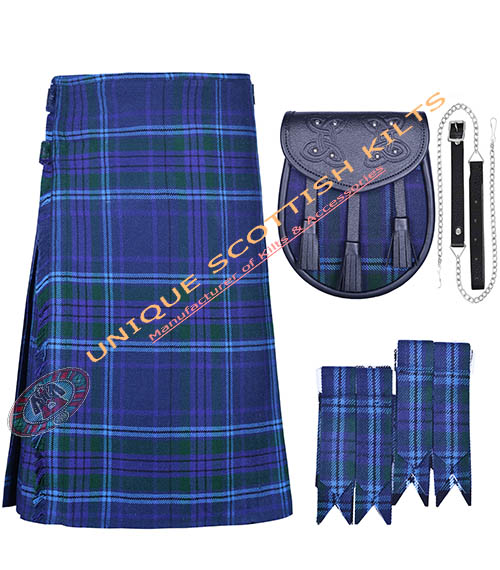 spirit of scotland tartan 8 yard kilt 3 pcs deal