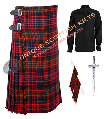 macdonald tartan 8 yard kilt 4 pcs deal