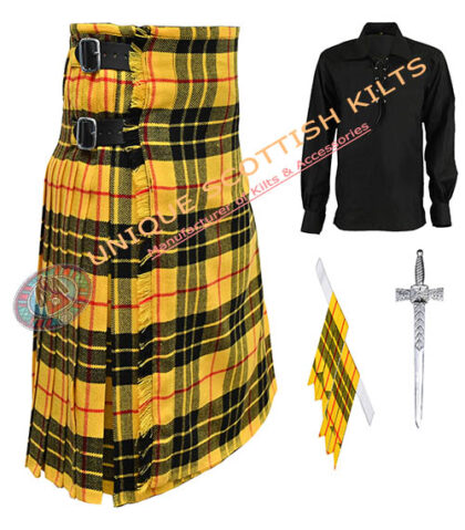 macleod of lewis tartan 8 yard kilt 4 pcs deal