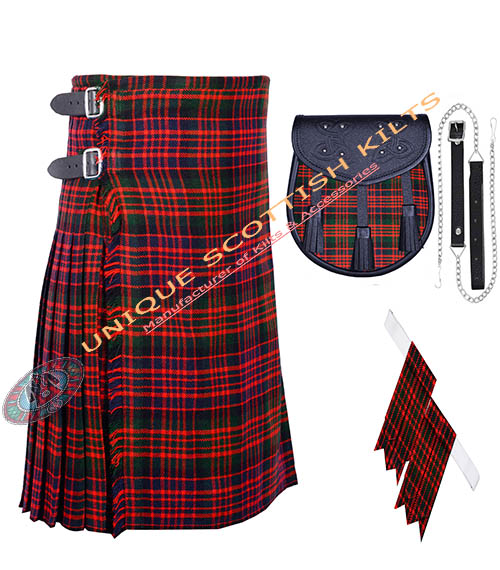 macdonald tartan 8 yard kilt 3 pcs deal