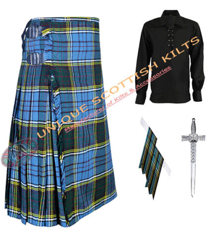 anderson tartan 8 yard kilt 4 pcs deal