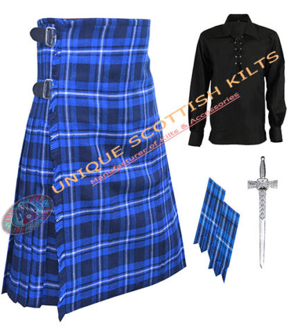 american patriot tartan 8 yard kilt 4 pcs deal