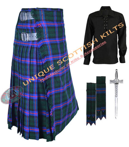 armstrong tartan 8 yard kilt 4 pcs deal