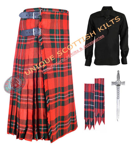 macgregor tartan 8 yard kilt 4 pcs deal