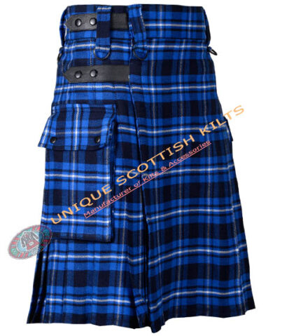 american patriot tartan utility kilt with adjustable buckles