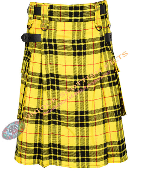 macleod of lewis tartan utility kilt with adjustable leather straps macleod of lewis tartan utility kilt with adjustable leather straps
